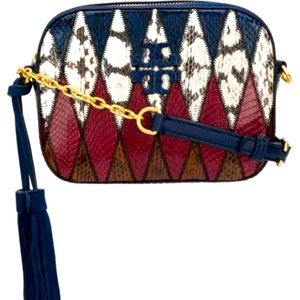 Tory Burch Bags Tory Burch Crossbody Purse. Purse Is Navy, Brown, And Maroon